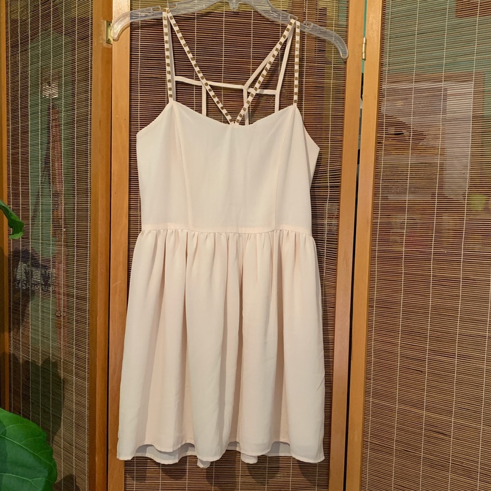 XS lovemarks strappy soft pink mini dress